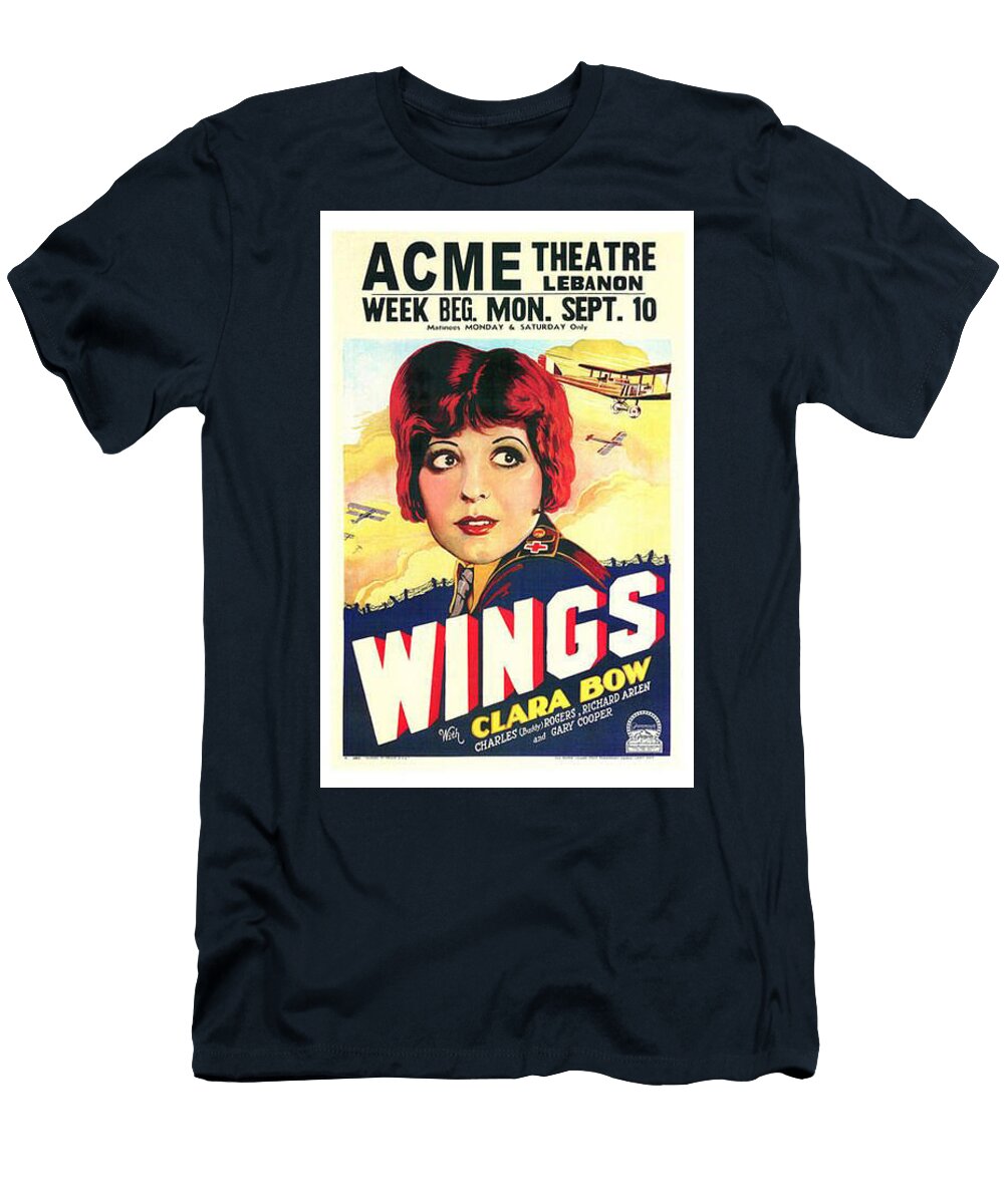 Wings 1927 Clara Bow Original Movie Poster T-Shirt