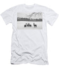 Winter Field Alpacas Metro West Black and White Toby Mcguire T-Shirt