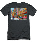 Winter Walk By Montreal Forum Original Hand Painted Art for Sale Carole Spandau Canadian Artist Carole Spandau T-Shirt