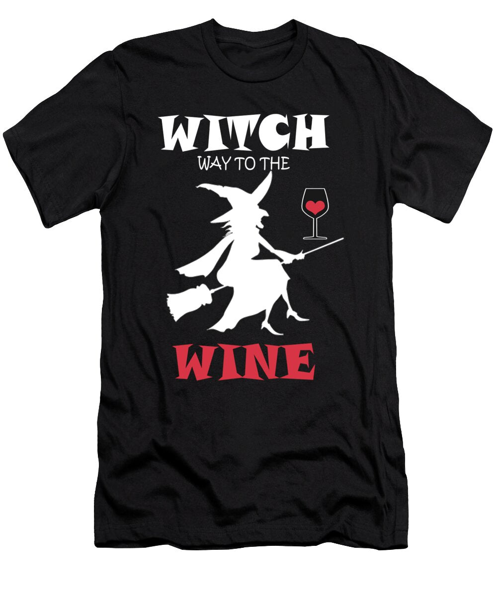 Witch Way to the Wine Raphaelartdesign T-Shirt