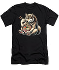 Wolf Eating Ramen Noodle Anime Japanese Food Lover Job T-Shirt