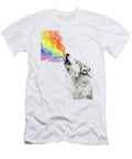 Wolf Rainbow Watercolor Olga Shvartsur T-Shirt