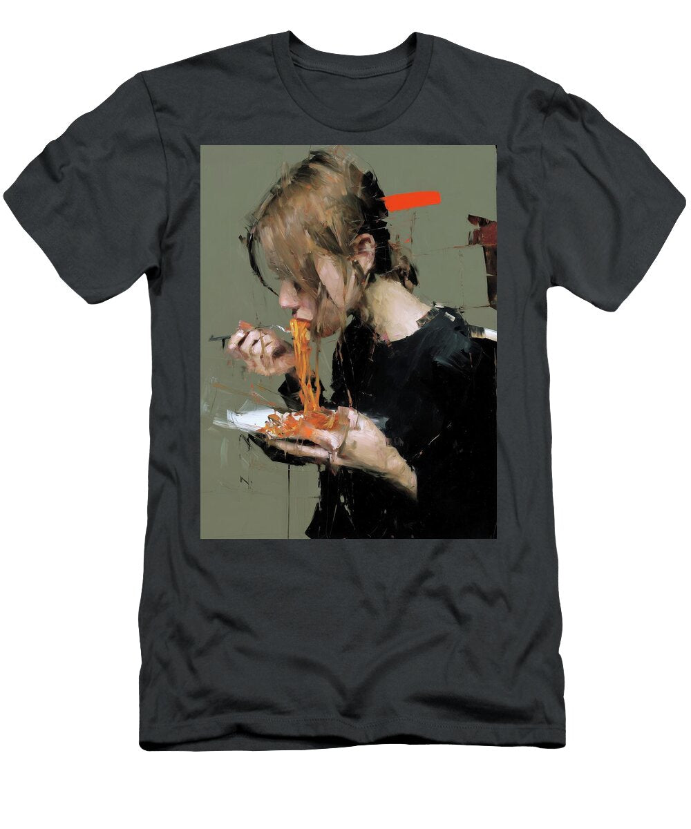 Woman Eating Spaghetti Fabrizio Cassetta T-Shirt