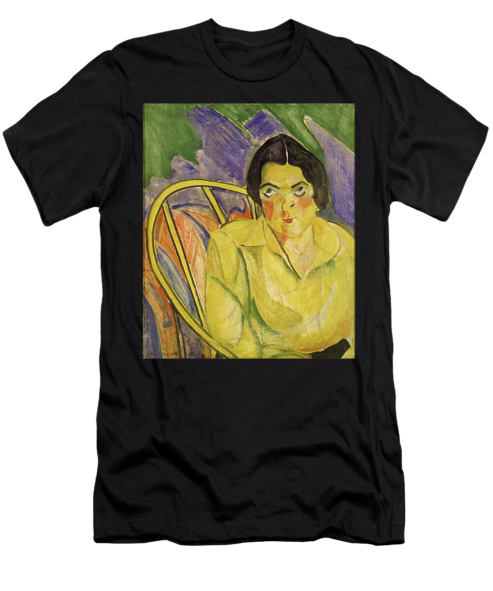 Woman Seated in Vibrant Chaira Boba 1916 Anita Malfatti T-Shirt