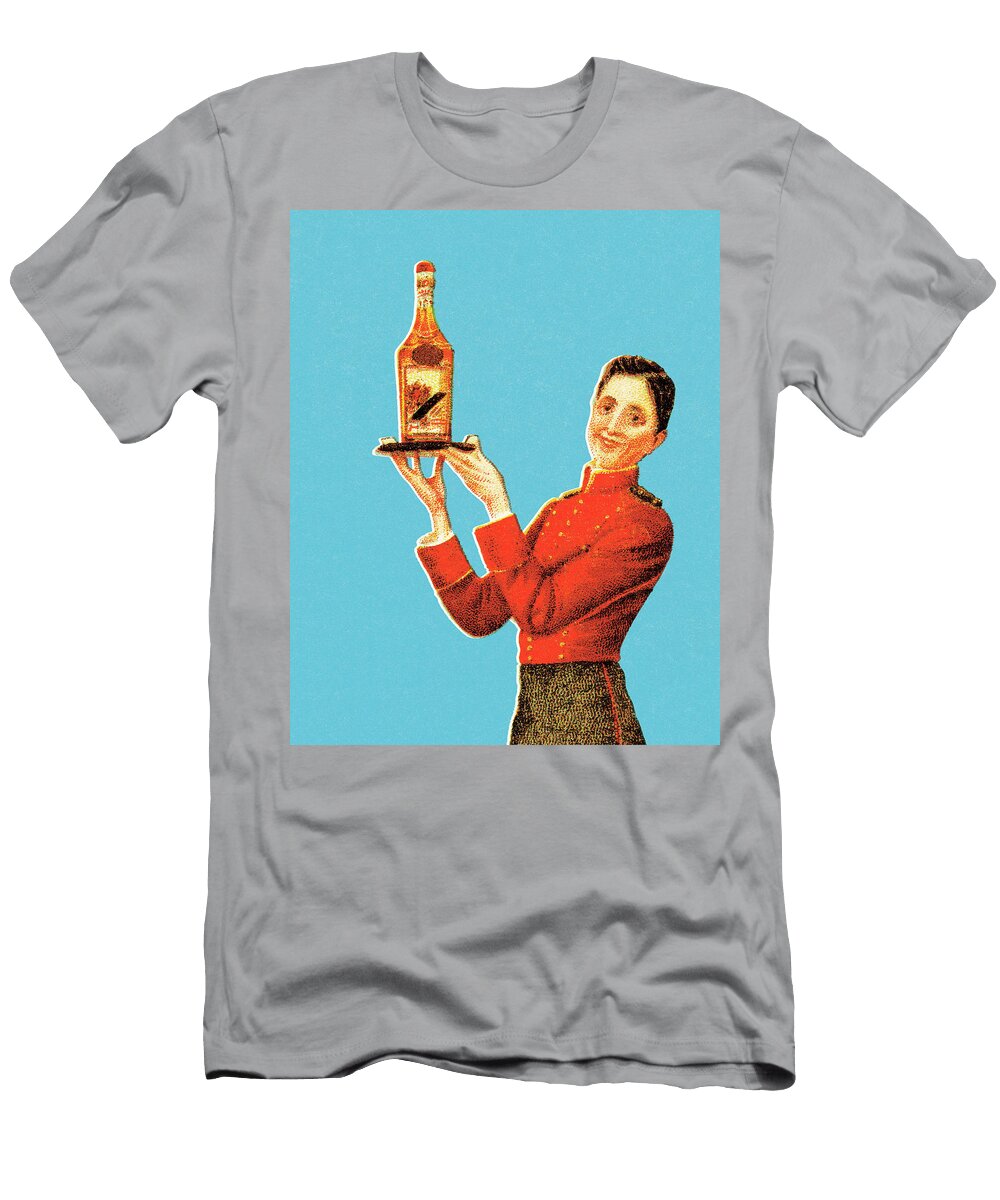 Woman Serving Wine Csa Images T-Shirt
