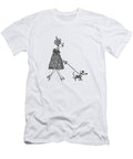 Woman Walking Poodle Csa Images T-Shirt