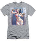 Woman with Baseball Bat Wearing Lingerie Matcha Coffe T-Shirt