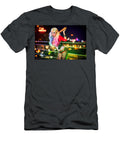 Woman with Bat Posing At Night Vibrant Makeup and Outfit Matcha Coffe T-Shirt