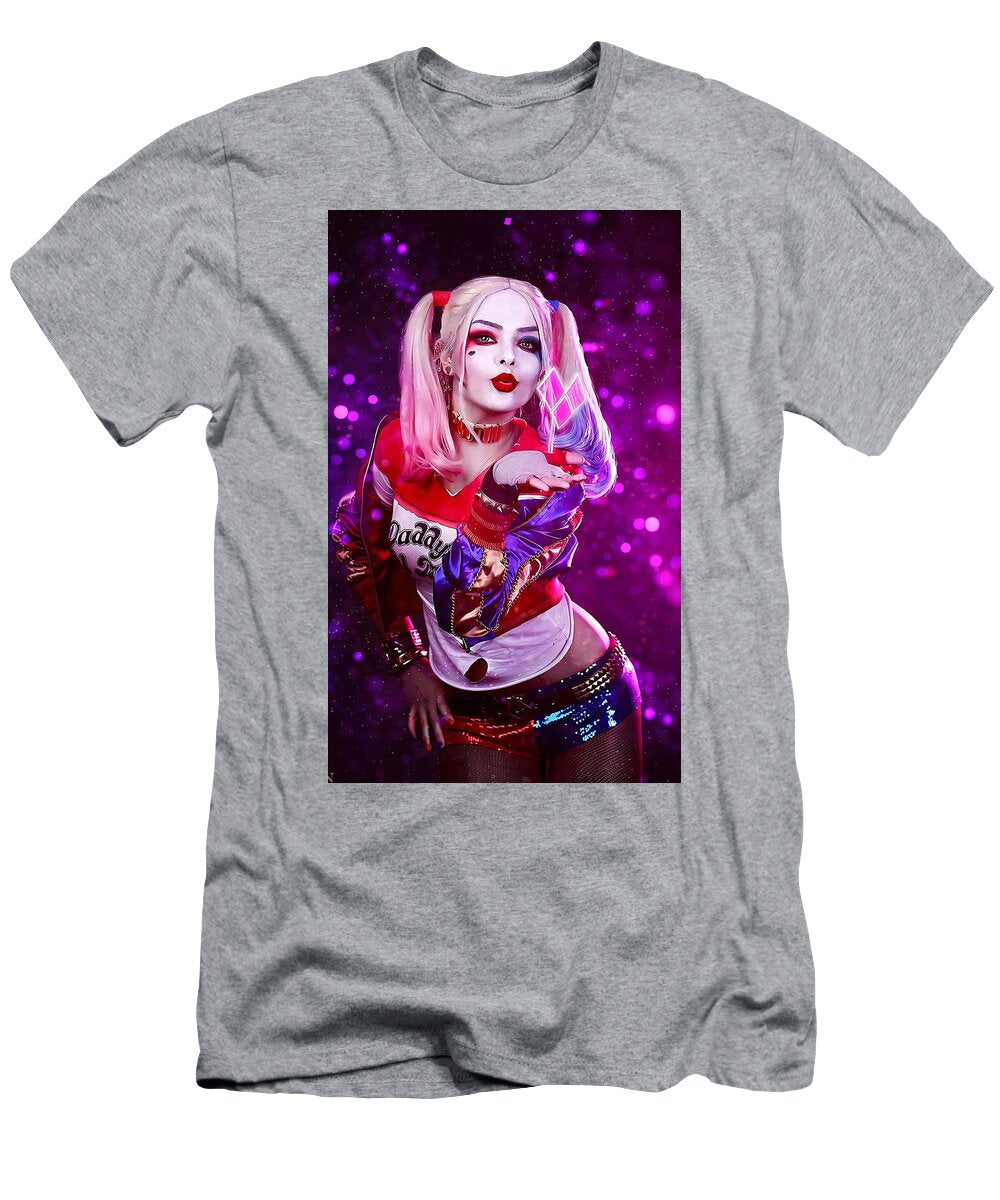 Woman with Pigtails Blows Kiss in Comic Costume Matcha Coffe T-Shirt