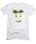 Womans Face Made From Vegetables Herbs and Pasta Bow Tie Foodcollection T-Shirt