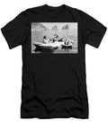 Women Eating Spaghetti on Lake Vintage Hub T-Shirt