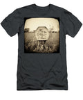 Wooden Stool in Meadow W Flower Painting Yopedro T-Shirt