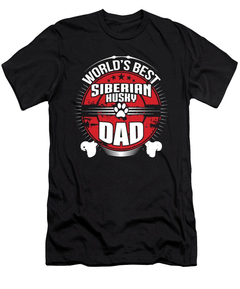 Worlds Best Siberian Husky Dad Tinh Tran Le Thanh T-Shirt