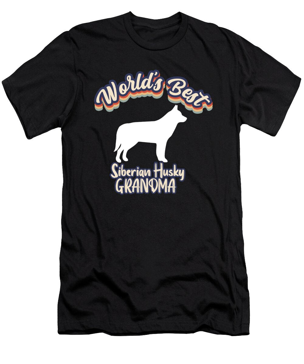 Worlds Best Siberian Husky Grandma Bruno T-Shirt
