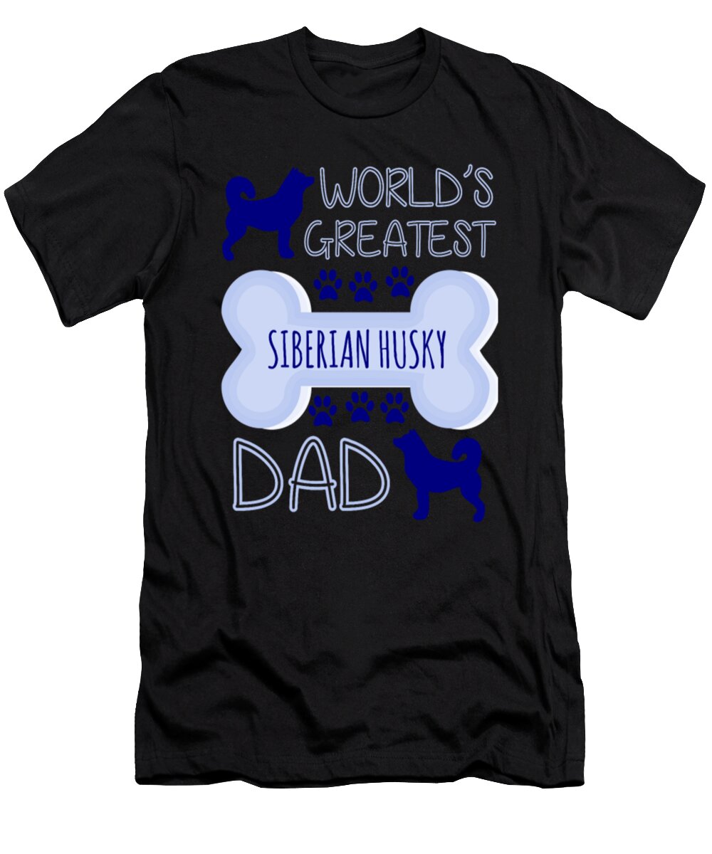 Worlds Greatest Siberian Husky Dog Dad Tinh Tran Le Thanh T-Shirt