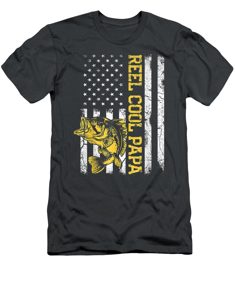Y Fishing Reel Cool Papa American Flag1 Mohamm Anina T-Shirt