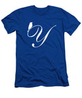 Y in White Bird and Script Custom Home Fashions T-Shirt
