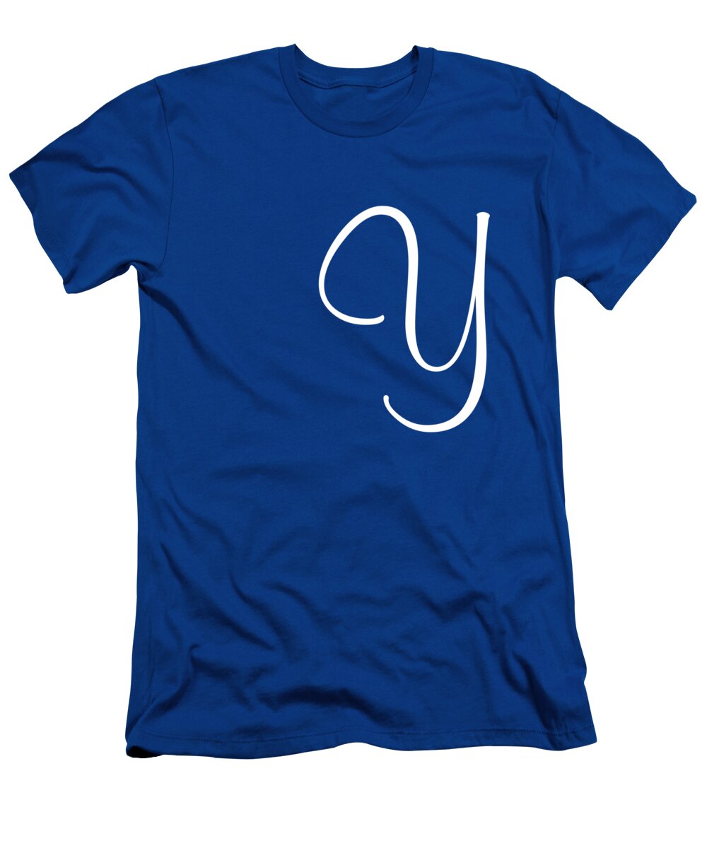 Y in White Simple Script Custom Home Fashions T-Shirt