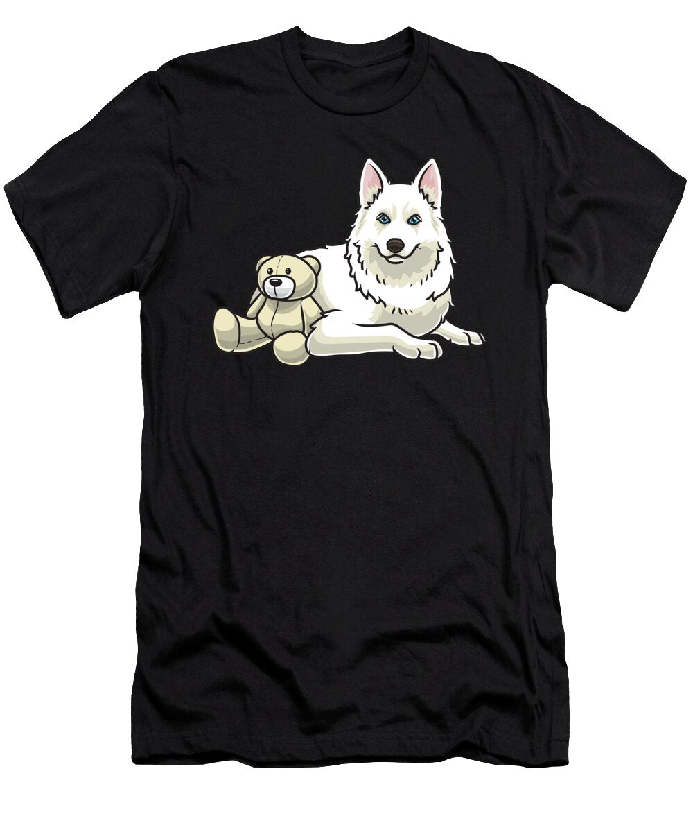 Yakutian Laika Dog with Stuffed Animal Zimstarus T-Shirt