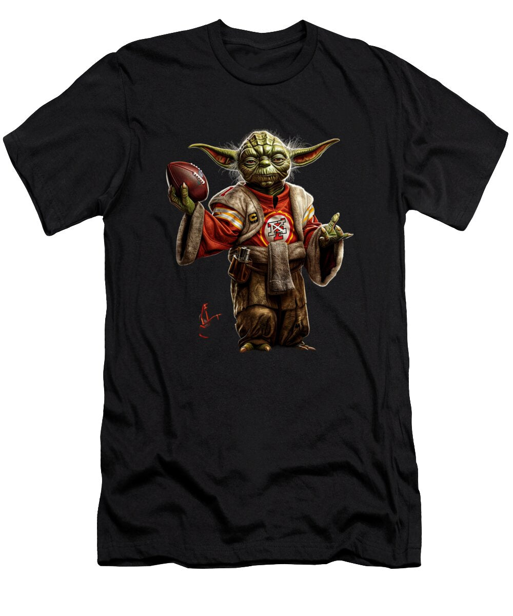 Yoda Vs Chiefs Chewbacca Cheer Robertz Schuler T-Shirt