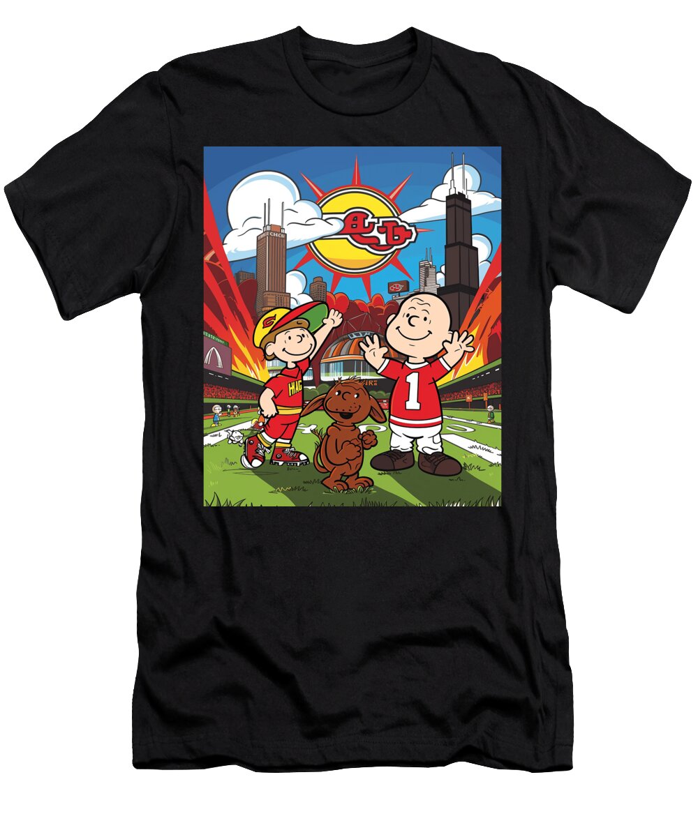 Yoda Vs Chiefs Chewie Charge Robertz Schuler T-Shirt