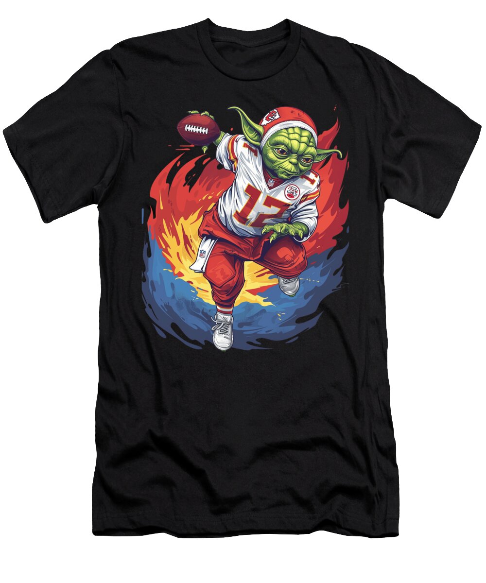 Yoda Vs Chiefs Endor Endzone Robertz Schuler T-Shirt