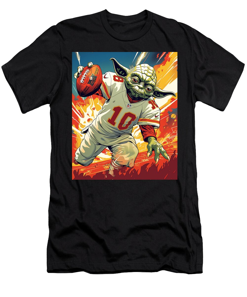 Yoda Vs Chiefs Jedi Juggernaut Robertz Schuler T-Shirt