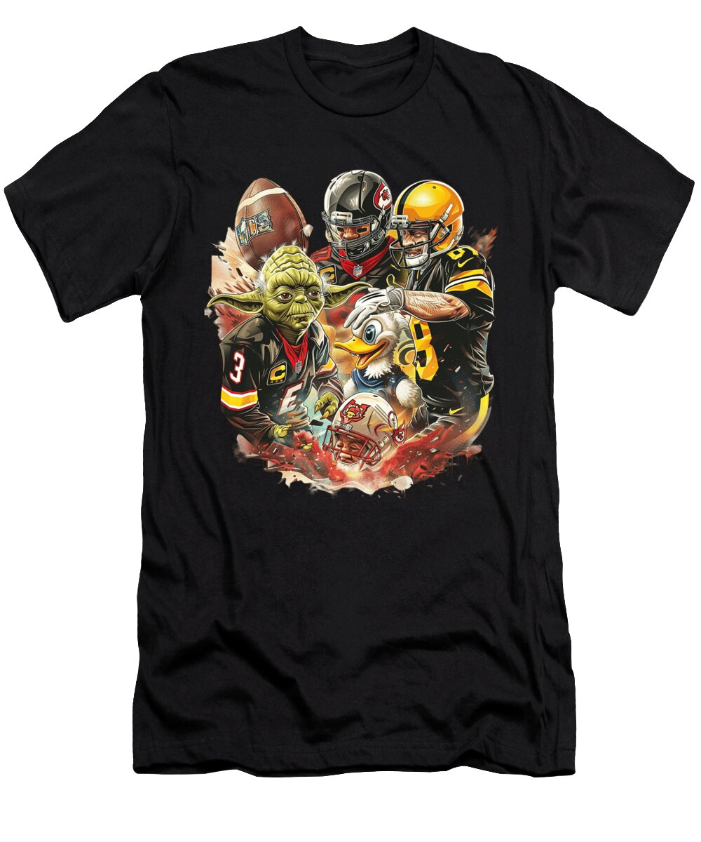 Yoda Vs Chiefs Kenobi Kick Robertz Schuler T-Shirt