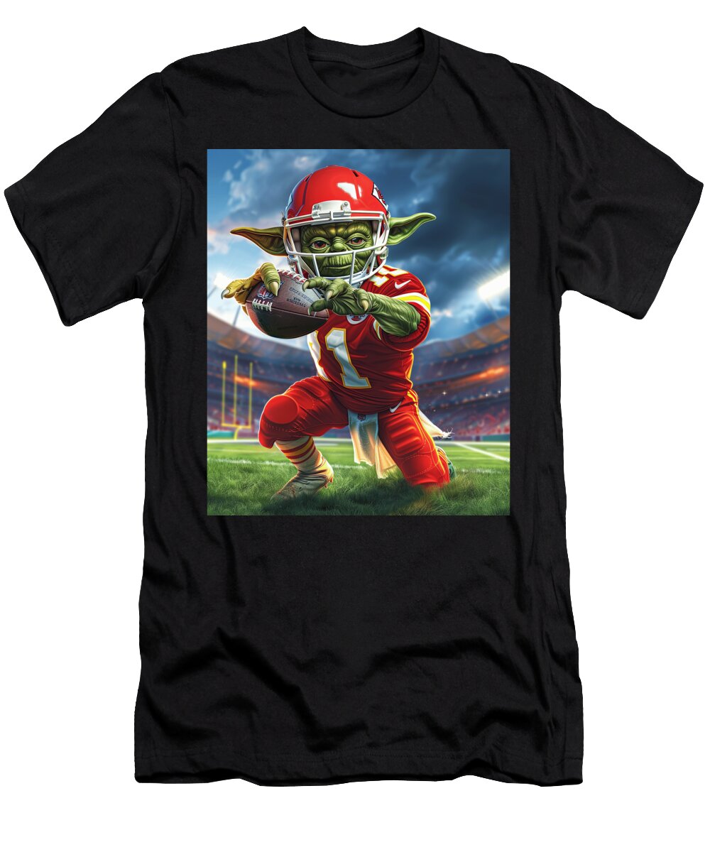 Yoda Vs Chiefs Padawan Punt Robertz Schuler T-Shirt