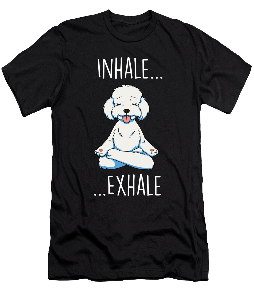 Yoga Dog Poodle Meditation Design Lance Gambis T-Shirt