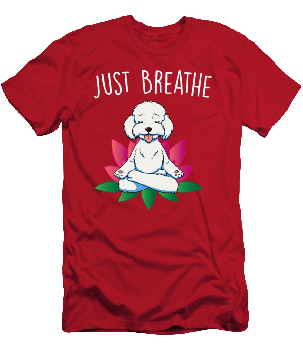 Yoga Dog Poodle Meditation Design Tinh Tran Le Thanh T-Shirt