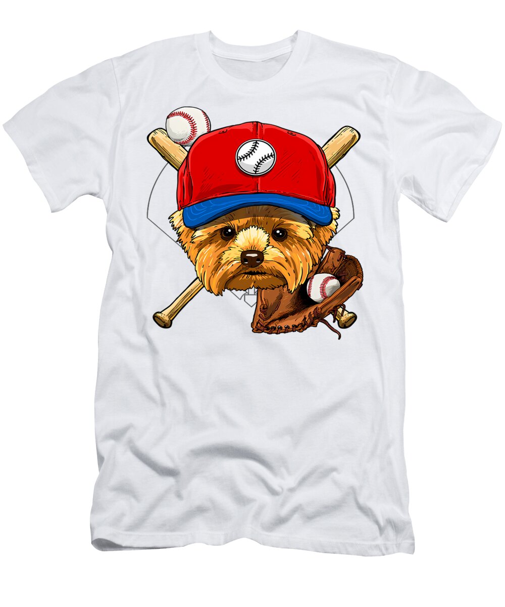 Yorkshire Terrier Baseball Dog Lovers Baseball Player Quang Vu T-Shirt