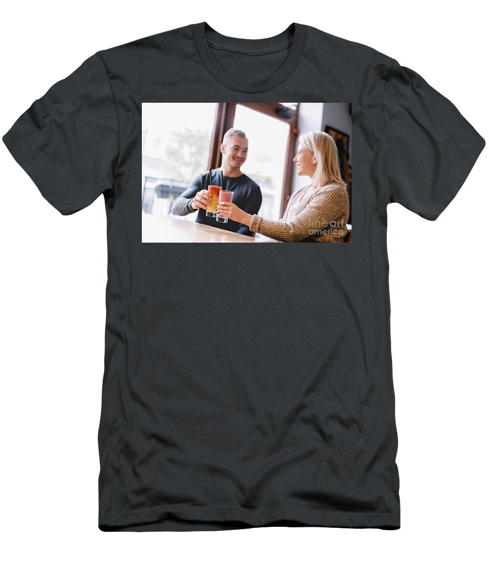 Young Couple with a Drink Spending Time Together Michal Bednarek T-Shirt