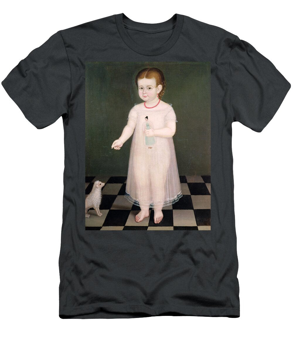 Young Girl with a Doll 1838 Oil on Canvas Jose Maria Estrada T-Shirt