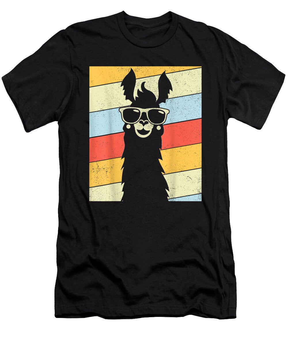 Yummy Vintage Retro Style Llama Alpaca 80s Llama Lovers Giftretro Wave Ezone Prints T-Shirt