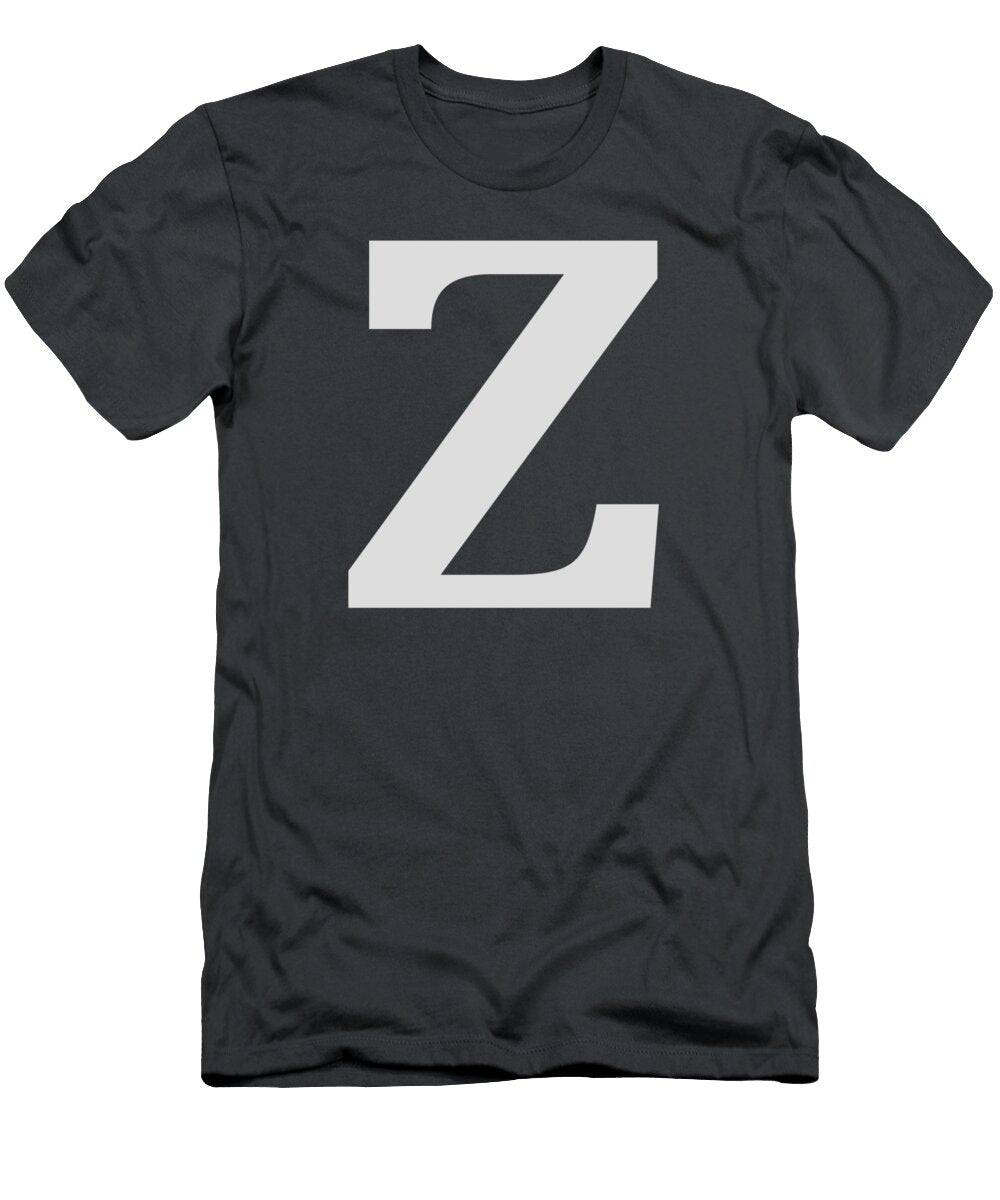 Z in Light Gray Typewriter Style Custom Home Fashions T-Shirt