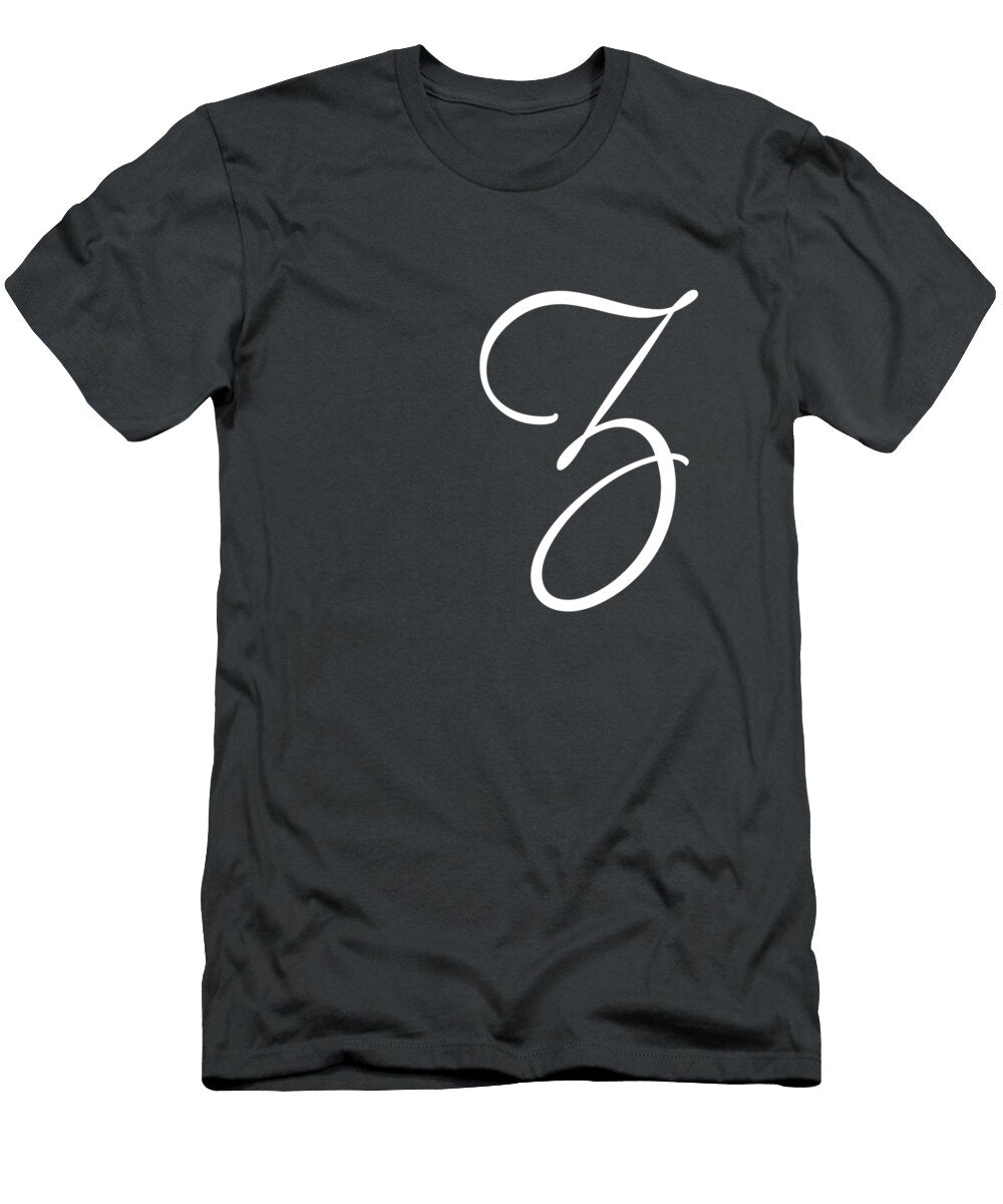 Z in White Simple Script Custom Home Fashions T-Shirt