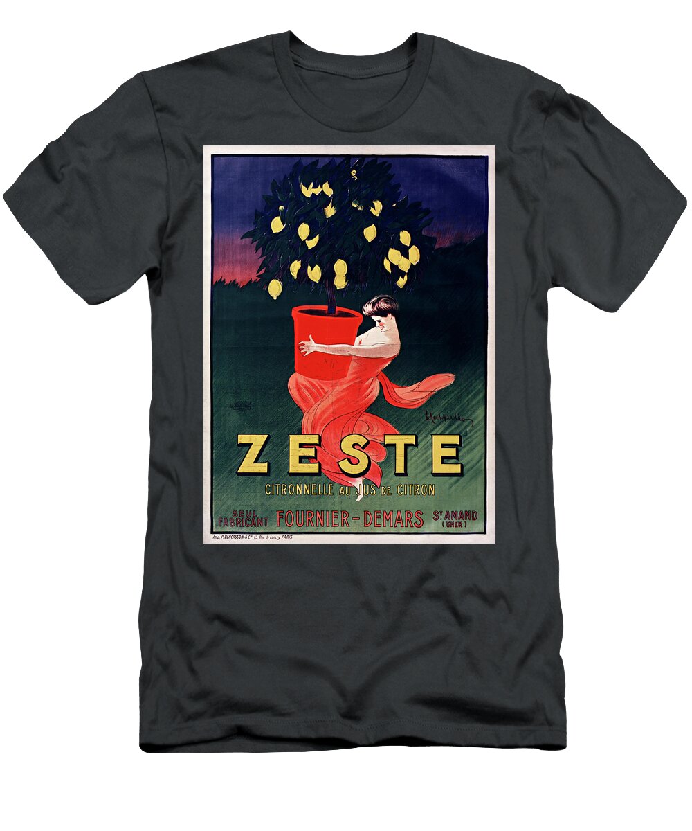 Zeste Lemon Tree and Lady in Red Mark White T-Shirt