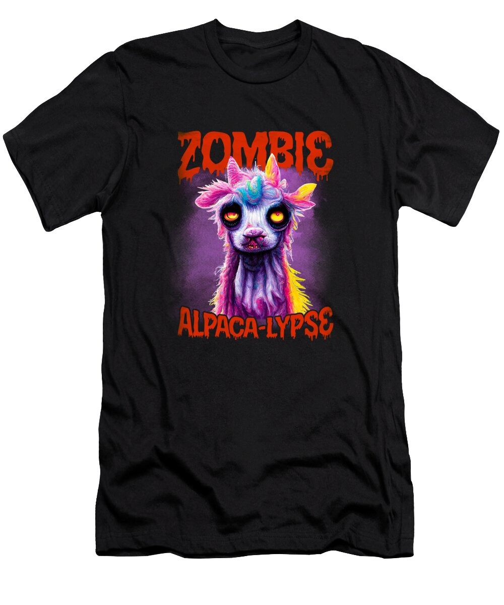Zombie Alpaca Lypse Halloween Llama Hoangdinhcong T-Shirt
